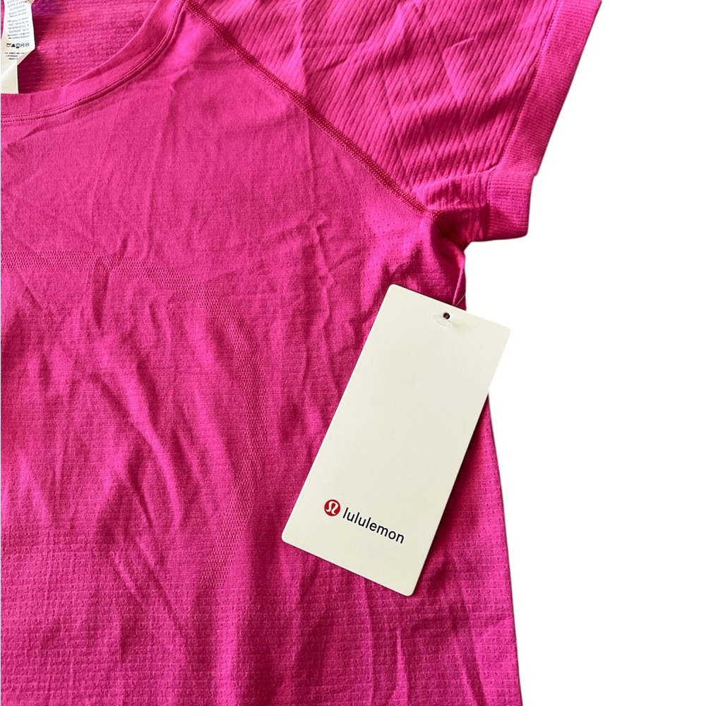 NWT  Lululemon Swiftly Tech Short Sleeve Shirt 2.0 in Sonic Pink size 12 - Picture 5 of 7